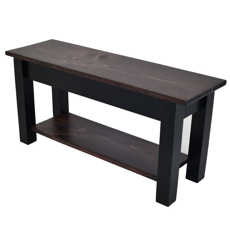 Halma Solid Wood Bench, 17" H x 72" W x 12" D