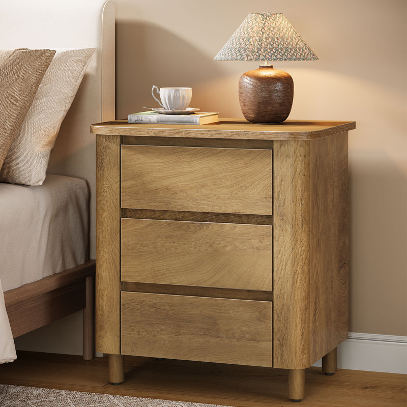Table de chevet 3 tiroirs 25,8 po