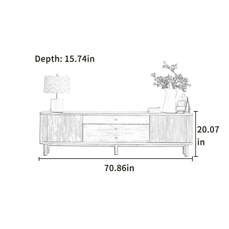 Meuble télé Modern, 70.86"