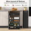 4-Tier Rolling Storage Cart Slim Kitchen Cart on Wheels with Open Shelves and Handle-1839960072