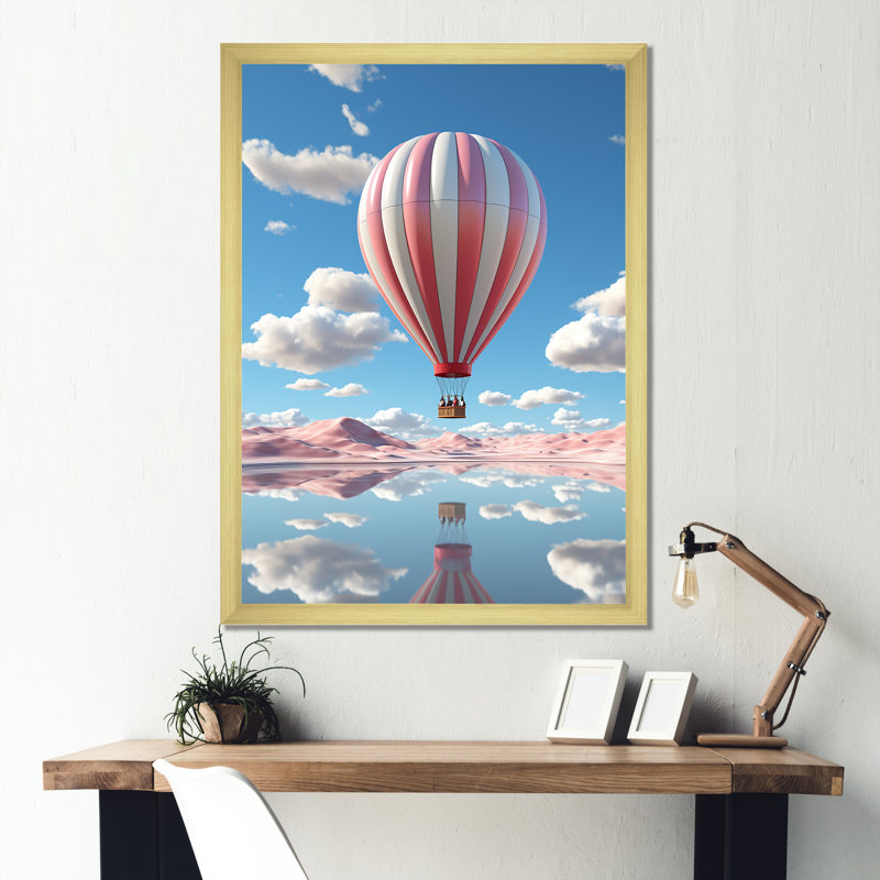 Skyhigh Balloon Whimsy III, H 20 po x l 12 po x P 1 po, Encadrement doré