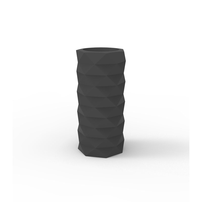 Marquis Resin Pot Planter, 20.75" H x 9.75" W x 9.75" D, Anthracite