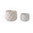 Textured Seashell Ceramic Outdoor Planter for Living Room and Home Decor - Coastal Indoor Flower Pots for Patio Styling - Set of 2, 9", 7", White