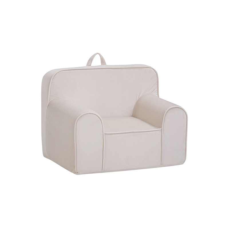 Kuddlez Kids Foam Chair Grande Size White, White