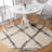 Amajah Hand Woven Wool/Cotton Abstract Rug in Black/Ivory-831642996