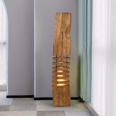 Lampe verticale en bois Modern