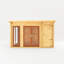 13ft x 10ft Studio Pent Log Cabin With Side Shed UPVC Windows & Doors (44mm)-105863317