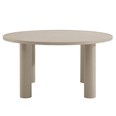 Nautica Outdoor Patio 60" Round Aluminum Dining Table In Graphite