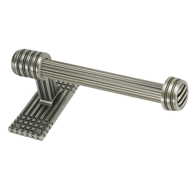 WILTON TISSUE BAR RIGHT, REEDED HANDLE; SATIN NICKEL FINISH, Antique Nickel