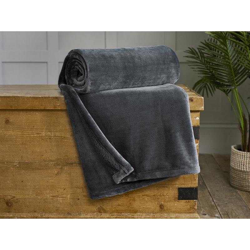Plain Weave / Muslin Throw Blanket, Charcoal