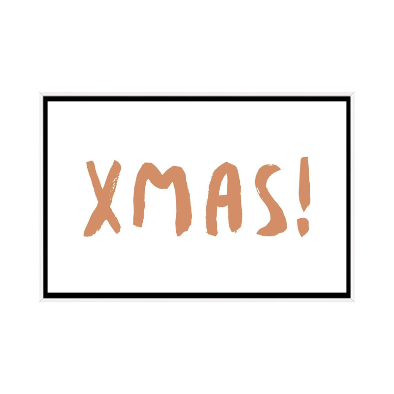Noël! par Orara studio, reproduction d’art, Pas de tapis, H 18 po x l 26 po x P 1,5 po, Toile blanche encadrée