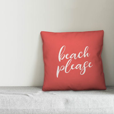  Beach Please Indoor/Outdoor Throw Pillow