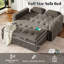Lit tapissier de 61,4 po, canapé-lit escamotable avec deux coussins décoratifs, double port de chargement USB et dossier réglable pour l'espace de vie-1350301292