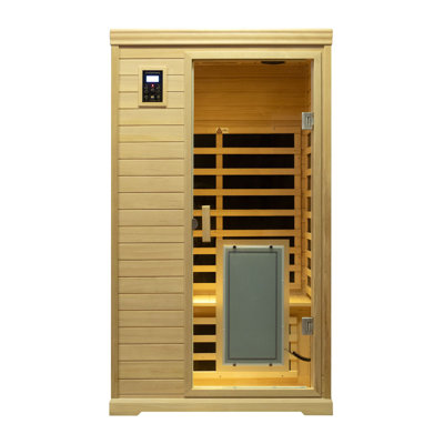 Sauna infrarouge intérieur pour 2 personnes avec fonction de séchage des vêtements en pruche