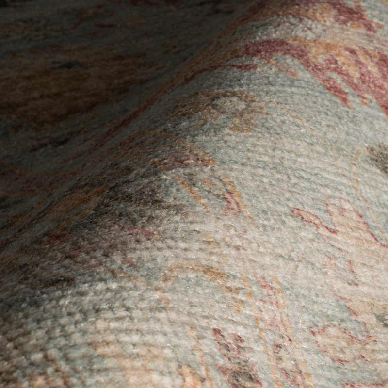 Tapis en laine tissé à la main Larevia, Rectangle 8 pi 6 po x 11 pi 6 po
