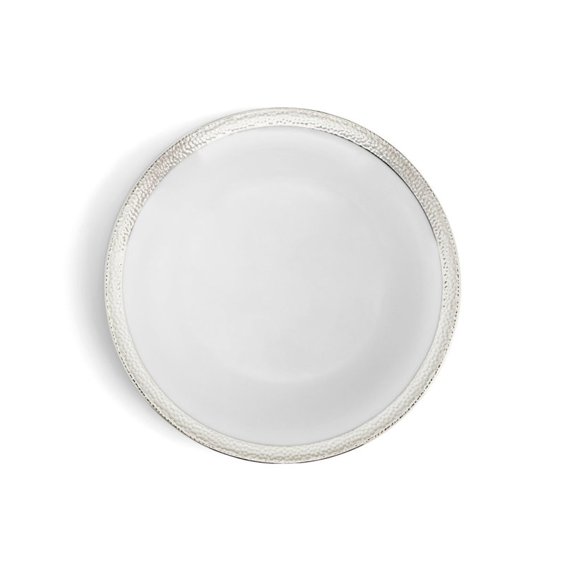 Smith Handmade Porcelain Salad/Dessert Plate, Platinum