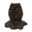 Bougeoirs rustiques en forme de pommes de pin, en fonte brune, lot de 2, hauteur 8,9 cm