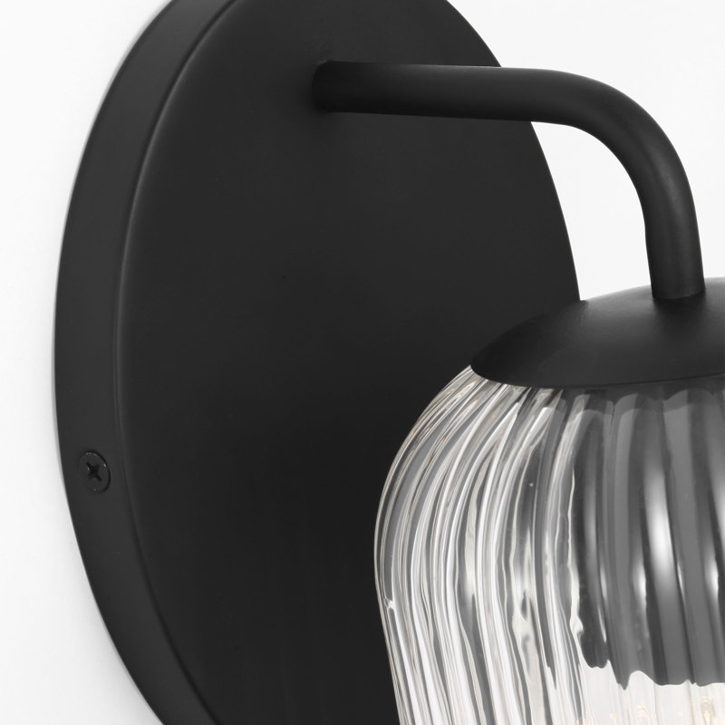 Petite applique Eisele de Génération Lighting , Une lumière, Nuit noire, H 8,375 po x l 5 po x P 6 po