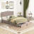 Upholstered Linen Standard Bed with Drawers-998832102