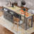 Rolling Kitchen Island with Extendable Dining Table with Spice Rack and 2 Drawers-111649442