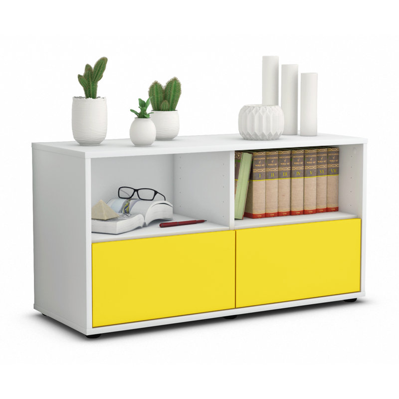 Oak Park 92cm Sideboard, White/Yellow