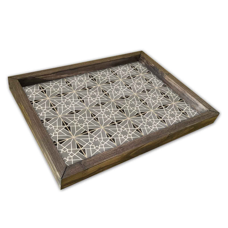Plateau de table basse Maratha, Géométrique 2