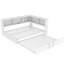 Lit de jour en métal avec couchette, armoires de rangement et ports USB-112683409