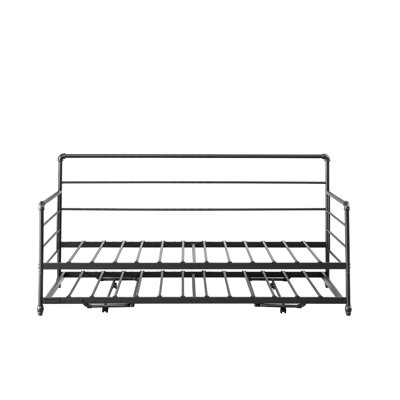 Joliee Steel Metal Daybed with Pop Up Trundle Beds