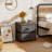 Ebern Designs 2pcs 2 Drawer Dresser Fabric Storage Organizer Nightstand Bedside Sofa Table-1940845849