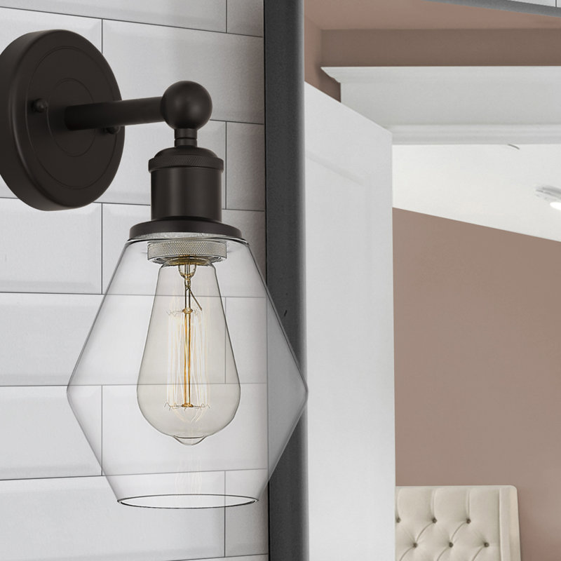 Amylea Armed Sconce, Clear, Oil Rubbed Bronze