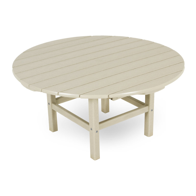 POLYWOOD Round 37" Conversation Table, Sand