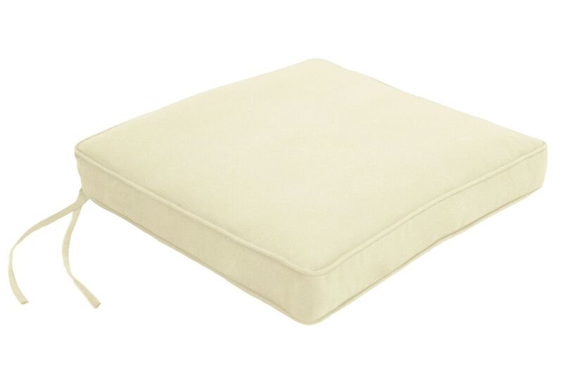 Coussin de chaise en sunbrella, H 2,5 po x l 23,5 po x P 19 po, Toile Toile Toile Sunbrella®