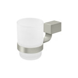 Deltana ZA2014-15 3-3/4" Height ZA Series Frost Glass Tumbler Set Satin Nickel