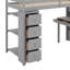 Lit mezzanine simple avec tiroirs de rangement, bureau et escalier-1413039291