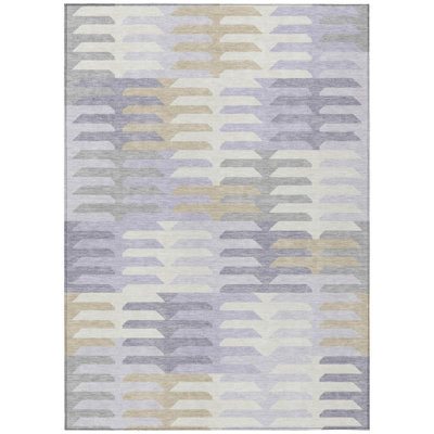 Machine Washable Indoor/Outdoor Aten ACN2328 Geometric Rug