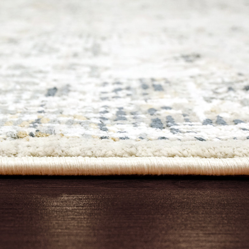 Tapis gris / ivoire / gris ardoise, Rectangle 2 pi x 3 pi 11 po