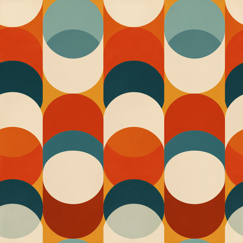 Papier peint mural Mid-Century, Non-Woven Non-Pasted