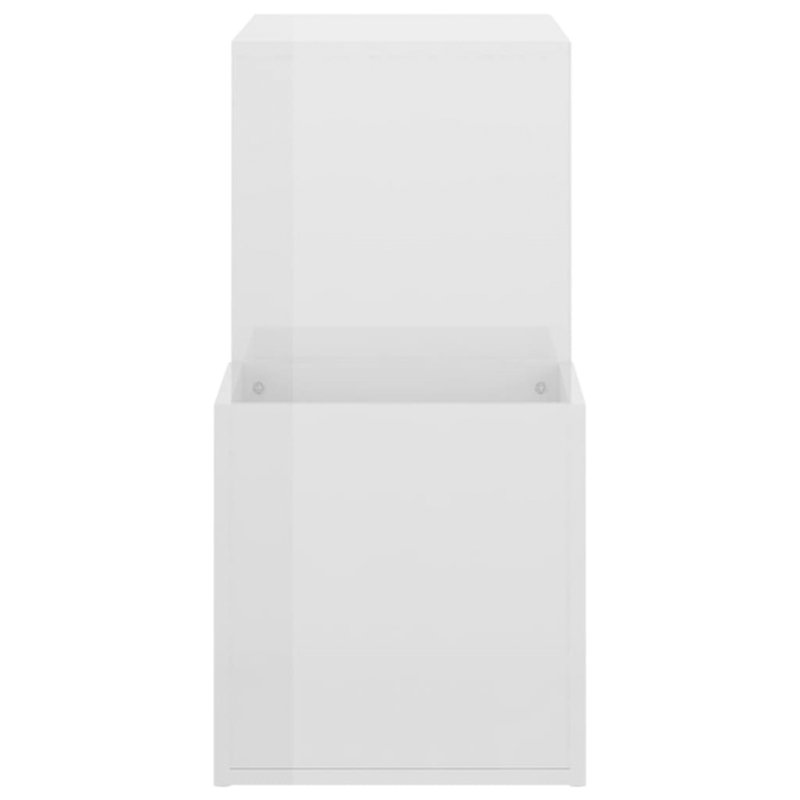 4 Pair Shoe Rack, Gloss White