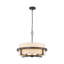 4-Light Dimmable Drum Chandelier