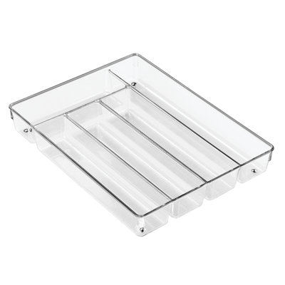 Linus 2" H x 13.75" W x 10.75" D Flatware & Kitchen Utensils Drawer Organizer