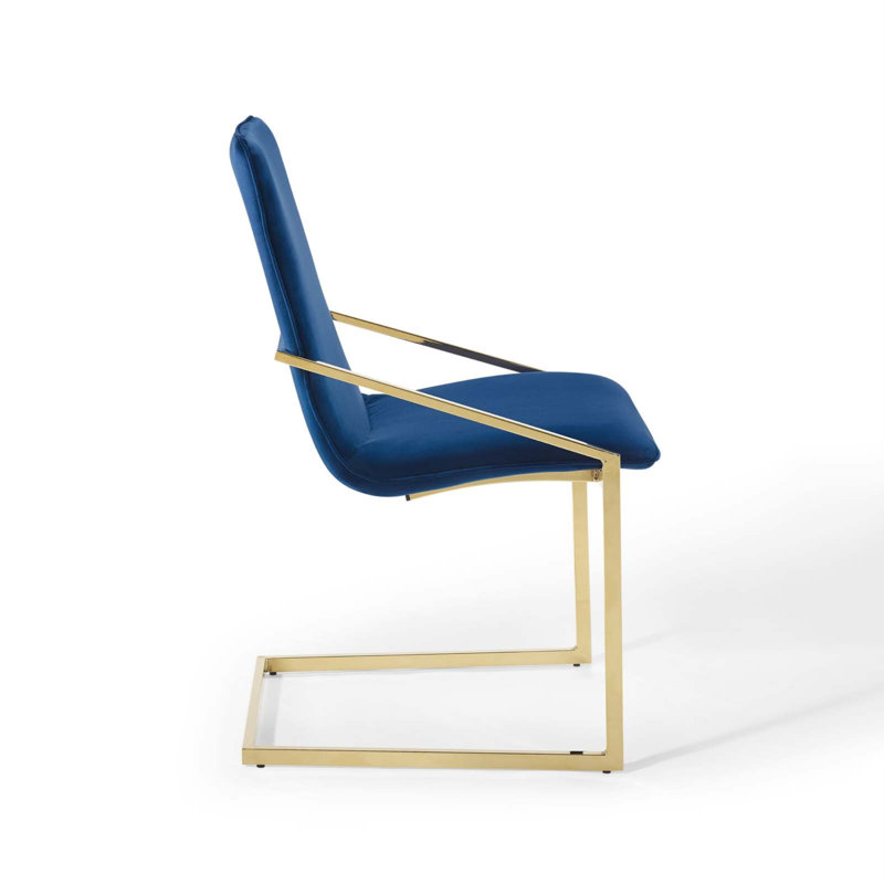 Fauteuil de salle à manger Pitch, Bleu marine