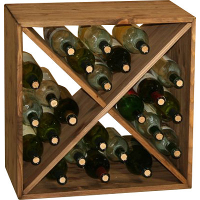 Bates 24 Bottle Solid Wood Floor Wine Bottle Rack