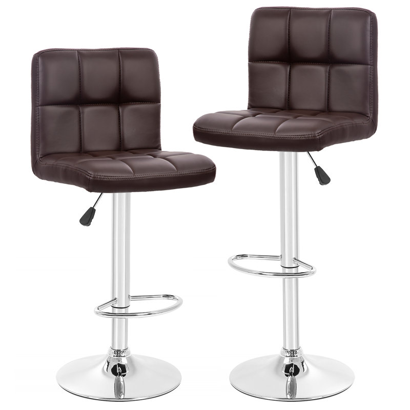 Tabouret pivotant à hauteur réglable Deneena, Brun