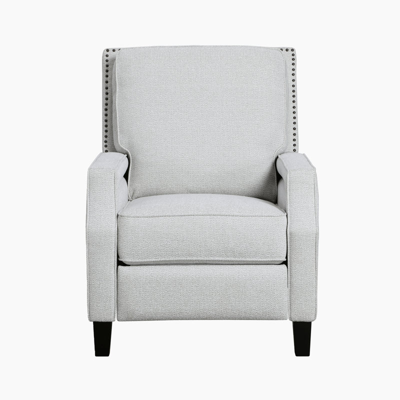 Fauteuil inclinable transitionnel en chenille de 30 po avec garniture cloutée et mouvement par pression Dutes Dutes