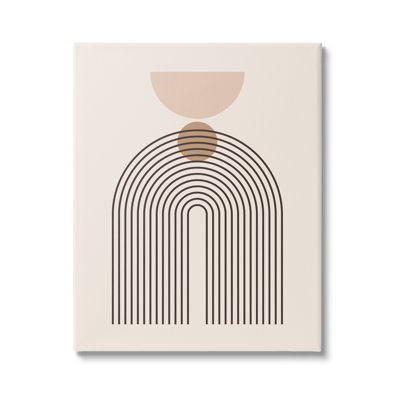 Boho, crème, formes sur bois, impression