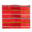 Tapis kilim rayé tissé à la main 5 x 8,4 pi de couleur rouge vif