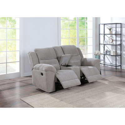 Causeuse inclinable rembourrée avec console de rangement