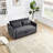 Leiyla Modern 55" Convertible Sofa Bed with Detachable Arm Pockets-275014923
