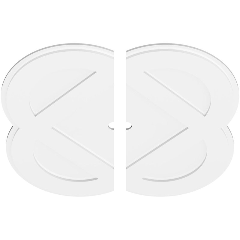 Médaillon de plafond contemporain en PVC de qualité architecturale de 26 po x P 3 po x P 10 1/4 po x P 1 po