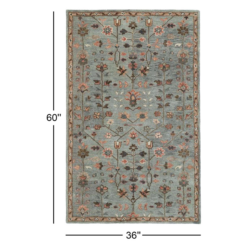 Bella Hand Tufted Wool Siba Rug, Rectangle 3' x 5'